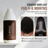 Système Lissant Innovant Professionnel à la Kératine Brésilienne pour Cheveux, Kératine Hydrolysée Naturelle pour Traitement Capillaire