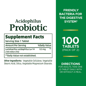 Customized Logo Acidophilus <b>Probiotic</b> Supplement for Women and Men Support Digestive Health Dietary Acidophilus <b>Probiotic</b> <b>Tablet</b> - Product Image 5