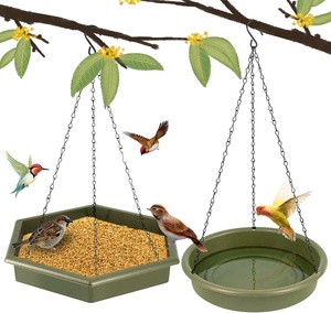 Bol de bain pour les oiseaux, panier suspendu rond et carré, mangeoire pour oiseaux, système de Spa, pratique pour attirer les oiseaux - Product Image 1