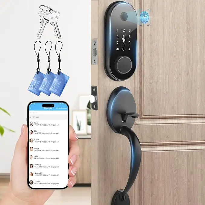 Aidmi miglior prezzo codice digitale serratura porta senza chiave serratura porta porta lucchetto intelligente maniglia della porta di blocco bluetooth password senza chiave