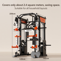 Équipement de musculation à domicile, machine Smith multifonction avec banc de musculation et barre de traction pour l'entraînement en force à domicile