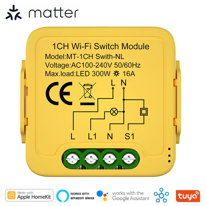 Matter Wi-Fi-1Gang blanc