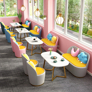 Silla y mesa de colores para uso en el hogar, asiento de color claro para sala de estar, tienda offee, estaurant - Product Image 1