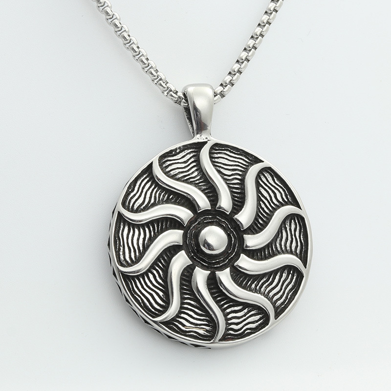 Pendentif en argent avec une chaîne de perles carrées de 3,0*60 cm