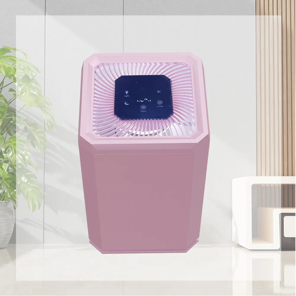 Pink Air Purifier Home With Hepa Filter Photocatalyst Room Air Purifier
