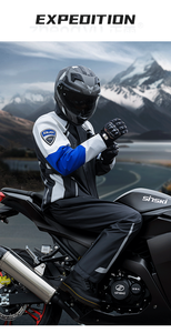 Waterproof Breathable Reflective Rain Suit Windproof Men Motorcycle <strong>Jacket</strong> Pants Set Rain Coat for Outdoor Camping Riding - Product Image 5