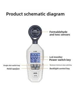 เครื่องวัดคุณภาพอากาศ CEM Digital TVOC HCHO ฟอร์มาลดีไฮด์ พร้อมเซ็นเซอร์ความแม่นยำสูงสำหรับใช้งานภายในอาคาร - Product Image 3