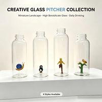 Carafe à eau en verre transparent de style américain, grande capacité, résistante à la chaleur, pour la maison, la cuisine, les fêtes, les boissons