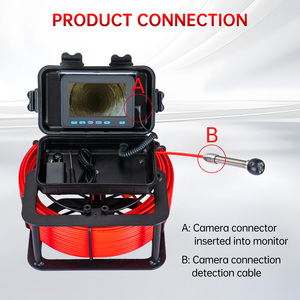 HD 1080P CMOS sensör kanalizasyon kamera <span class=keywords><strong>DVR</strong></span> 16GB 4.3 "IPS ekran IP68 su geçirmez 4500mAh pil LED ışıkları 100ft/30M H.265 - Product Image 3