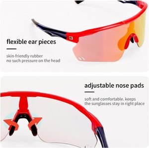 Gafas de Sol Deportivas Polarizadas para Ciclismo, Resistentes, con Montura Invisible, Correa Ajustable, Lentes Espejadas, Protección UV400 - Product Image 5