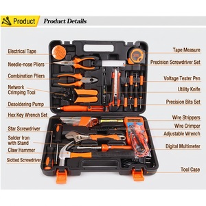 Kit de Herramientas Multiusos con Multímetro, Juego de Reparación Eléctrica de Acero para Electrónica y Mantenimiento de Computadoras - Product Image 5