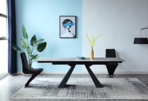 Juego <span class=keywords><strong>de</strong></span> mesa <span class=keywords><strong>de</strong></span> cena extensible con patas <span class=keywords><strong>de</strong></span> metal y cerámica superior, muebles modernos <span class=keywords><strong>de</strong></span> lujo, precio <span class=keywords><strong>de</strong></span> fábrica - Product Image 2