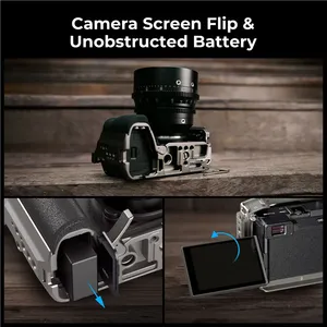 ชุดอุปกรณ์ถ่ายภาพสำหรับกล้อง Sony Alpha 6700 SmallRig 5060 HawkLock Quick Release Camera Cage พร้อมด้ามจับยาง Ergonomic และตัวหนีบสาย HDMI - Product Image 6