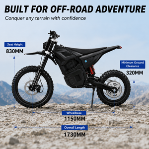 Vélo électrique tout-terrain à moteur central étanche IPX6 avec batterie au lithium 72V 25AH et moteur 2500W <span class=keywords><strong>pour</strong></span> adultes, idéal <span class=keywords><strong>pour</strong></span> les aventures extrêmes hors <span class=keywords><strong>route</strong></span> - Product Image 3