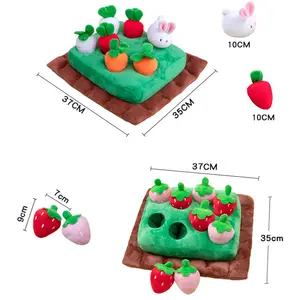 Wholesale children's pet pull radish chick gopher strawberry variety hide and seek plush toys