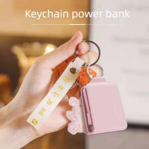 2025年新品2000mAhタイプC電源バンク家庭用ガジェットポータブルキーチェーンストリング電話充電器緊急内蔵USB Cデュアルケーブル - Product Image 6