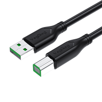 Câble d'imprimante VegGieg USB2.0 A vers B carré, haute vitesse, blindage multiple, transmission stable pour imprimante, scanner, MIDI, piano