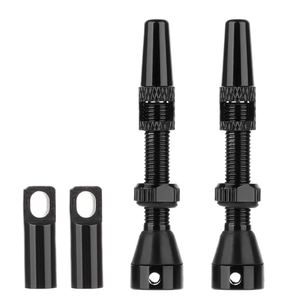 Ensemble Presta en aluminium |   <span class=keywords><strong>Kit</strong></span> de tiges de valve Presta en alliage super léger de 40 mm avec noyau intégré, sans chambre à air, avec outil de retrait, 2 pièces - Product Image 1