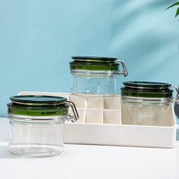Leer klar 120ml 170ml 220ml Pyramide Kunststoff PET luftdicht versiegeln Topf Kiner Glas für Badesalz und Algen Schlamm Verpackung