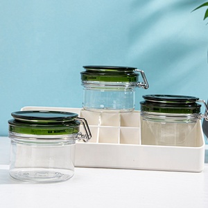 Pot en plastique transparent vide de 120ml 170ml 220ml, pyramide hermétique en PET, pot à l'intérieur pour le bain pour le sel et la boue d'argile de table - Product Image 3