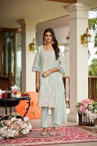 Ropa y accesorios Traje paquistaní listo para usar regularmente Traje de algodón de lujo Salwar Kameez de proveedor indio - Product Image 4