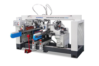 Machine à percer le bois à quatre rangées multiples avec alimentation automatique et ramassage automatique
