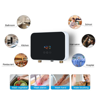 Chauffe-eau électrique sans réservoir 220-240V 4.5KW, écran tactile intelligent, affichage numérique, chauffage rapide, eau chaude instantanée pour salle de bain et douche