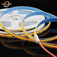 Tira de Luces LED COB de 320 LED, 12 V, 24 V, 8 mm, IP20, Regulable, de un Solo Color, para Iluminación de Muebles, Venta al por Mayor