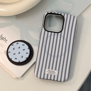 Rayures bleues et noires adaptées à IPhone17 16promax <span class=keywords><strong>Apple</strong></span> 15 <span class=keywords><strong>coque</strong></span> de téléphone 13 support magnétique arc <span class=keywords><strong>11</strong></span> coréen - Product Image 5