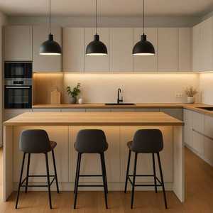 CBMmart American Custom Blanco Gris Azul Coctelera Cocina Baño Gabinetes Fabricante Con Diseñador - Product Image 1