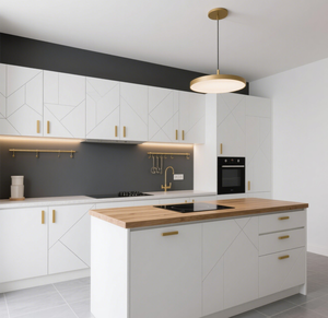 BALOM Diseños <span class=keywords><strong>de</strong></span> estilo minimalista moderno Pequeños Muebles personalizados completos para el hogar Unidad <span class=keywords><strong>de</strong></span> melamina en forma <span class=keywords><strong>de</strong></span> L Gabinetes <span class=keywords><strong>Cocina</strong></span> con fregadero - Product Image 2