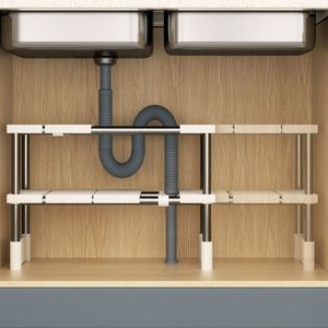 <b>Kitchen</b> <b>Racks</b> - Extendable Under Sink Organizer with Multi-Layer Pot Storage for <b>Kitchen</b> - Product Image 3