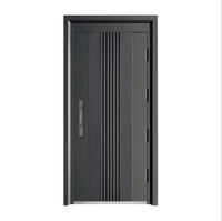 Portes de sécurité pour entrée de maison, porte extérieure pivotante, serrure intelligente numérique, porte de sécurité en acier imperméable, portes extérieures doubles