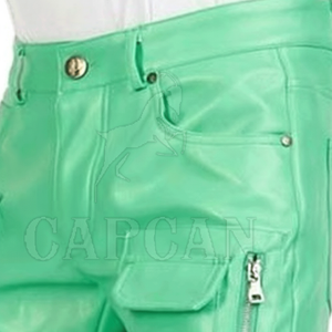 Pantalon pour homme en cuir véritable 100% taille mi-haute avec logo personnalisé, imperméable, respirant, léger, marque privée, fabriqué au Pakistan - Product Image 1