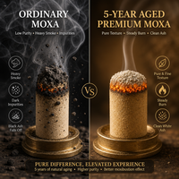 Bâtonnets de Moxa du Groupe Qichun, Moxa vieillie 5 ans, 20 cm, faits à la main, rouleaux de moxibustion purs pour le bien-être, logo personnalisé, vente en gros usine