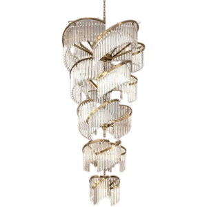 Taille personnalisée Élégant Rond Clair Suspendu Lustre en Cristal K9 Plafonnier Lumière pour Hôtel Maison - Product Image 2