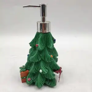 绿色圣诞树形皂液器季节性系列家用工具