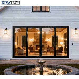 Xiyatech Patio điện louvered đôi tráng men cửa trượt nâng cửa nhôm trượt bên ngoài cửa kính trượt - Product Image 1