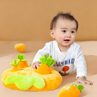 Jouet sensoriel en peluche carotte éducatif personnalisé OEM pour bébé avec carottes brodées de chiffres pour le jeu cognitif