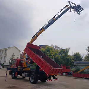 Fabricant 4x2 RHD 85T camion à bras étendu 5T camion à grue pliante bois, poteaux téléphoniques, brique Transport chargement camion à grue - Product Image 5