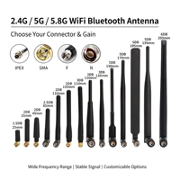Antenne externe sans fil omnidirectionnelle pliable en caoutchouc, vente en gros d'usine, connecteur personnalisé, fréquence et taille sur mesure, 2.4G 5.8G 4G LTE