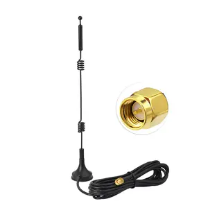 Dual Band Wi-fi 2.4GHz GHz 5.8GHz 9dBi 5 Antena SMA Macho Base Magnética para Router Wi-fi Impulsionador Faixa extensor de Porta de Entrada Sem Fio