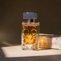 Ensemble de flacons de parfum en cristal rectangulaires de luxe ABT 50ML avec boîte cadeau élégante, logo personnalisé, contenant de parfum en verre