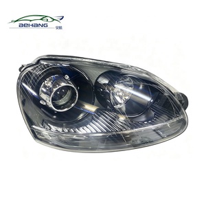 Fari Anteriori Compatibili con <span class=keywords><strong>Volkswagen</strong></span> <span class=keywords><strong>Golf</strong></span> 5 <span class=keywords><strong>2005</strong></span> 2006-2008, OE 1K6941005 1K6941006, Sagitar con Lenti Semi-Nere - Product Image 1