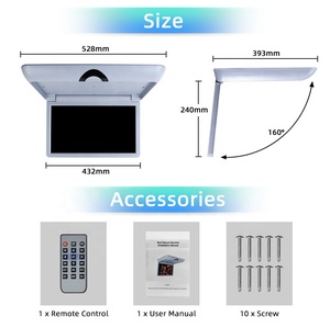 공장 19.5 인치 플립 다운 버스 코치 지붕 모니터 USB 미디어 플레이어 기능 엔터테인먼트 모니터 버스 <span class=keywords><strong>TV</strong></span> 화면 - Product Image 2