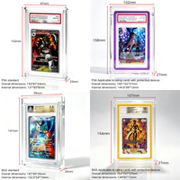 Kotak Penyimpanan Kartu Graded PSA Akrilik, Tempat Kartu Koleksi Graded, Kotak Display Slab untuk PSA dengan Tutup Magnetik Pelindung