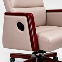 Chaise de bureau de direction ergonomique moderne de luxe avec base pivotante pour bureau à domicile