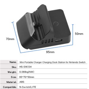 Mini station d'accueil portable pour Nintendo <span class=keywords><strong>Switch</strong></span>, base de refroidissement, support de console de jeu vidéo, <span class=keywords><strong>HS</strong></span>-SW234 - Product Image 3
