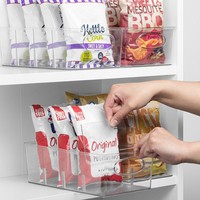 Boîte de rangement moderne en plastique durable séparateurs amovibles pour collations sachets de thé épices boîte de rangement de bureau