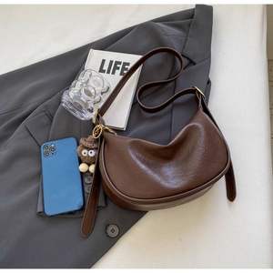 Bolso de Hombro/Bandolera/Bolso Tipo Dumpling de Moda para Mujer, Textura Superior, Correa Única, Cierre de Cremallera, Material de PU, para Uso Diario y Viajes - Product Image 1